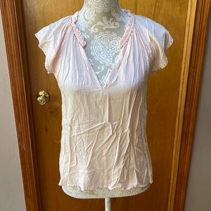 Loft short sleeve beaded blouse. Size XSP